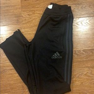 black adidas soccer pants